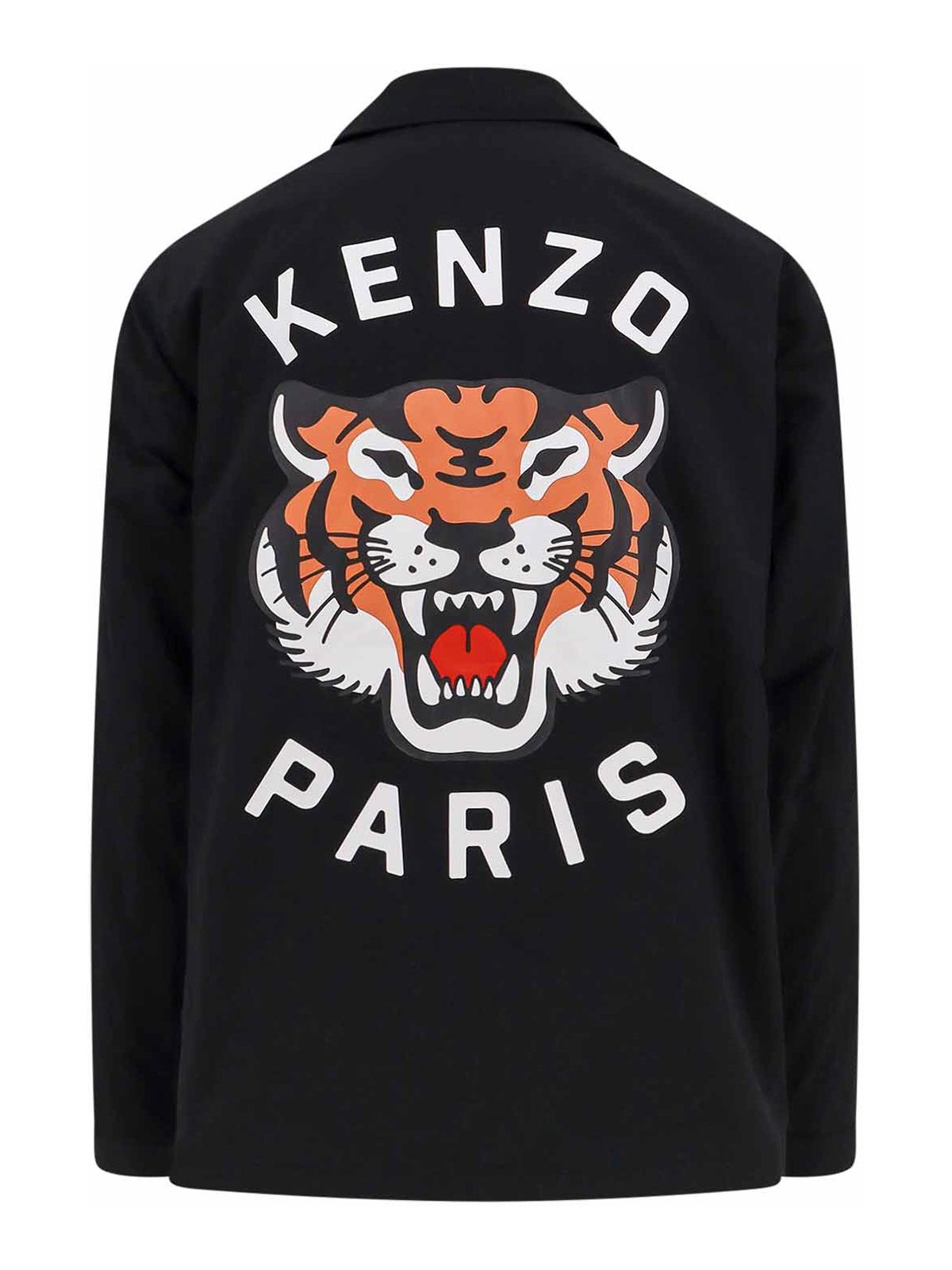 Shop Kenzo Nylon Jacket With Logo Print In Negro