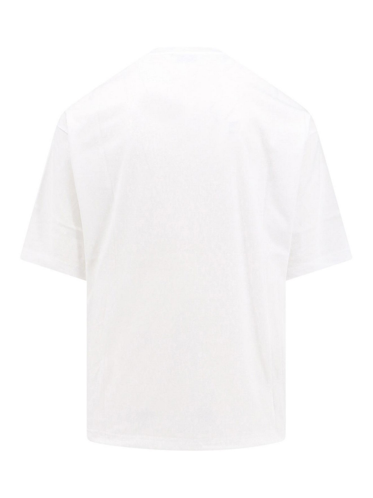 Shop Lanvin Cotton T-shirt With Embroidered Logo In White