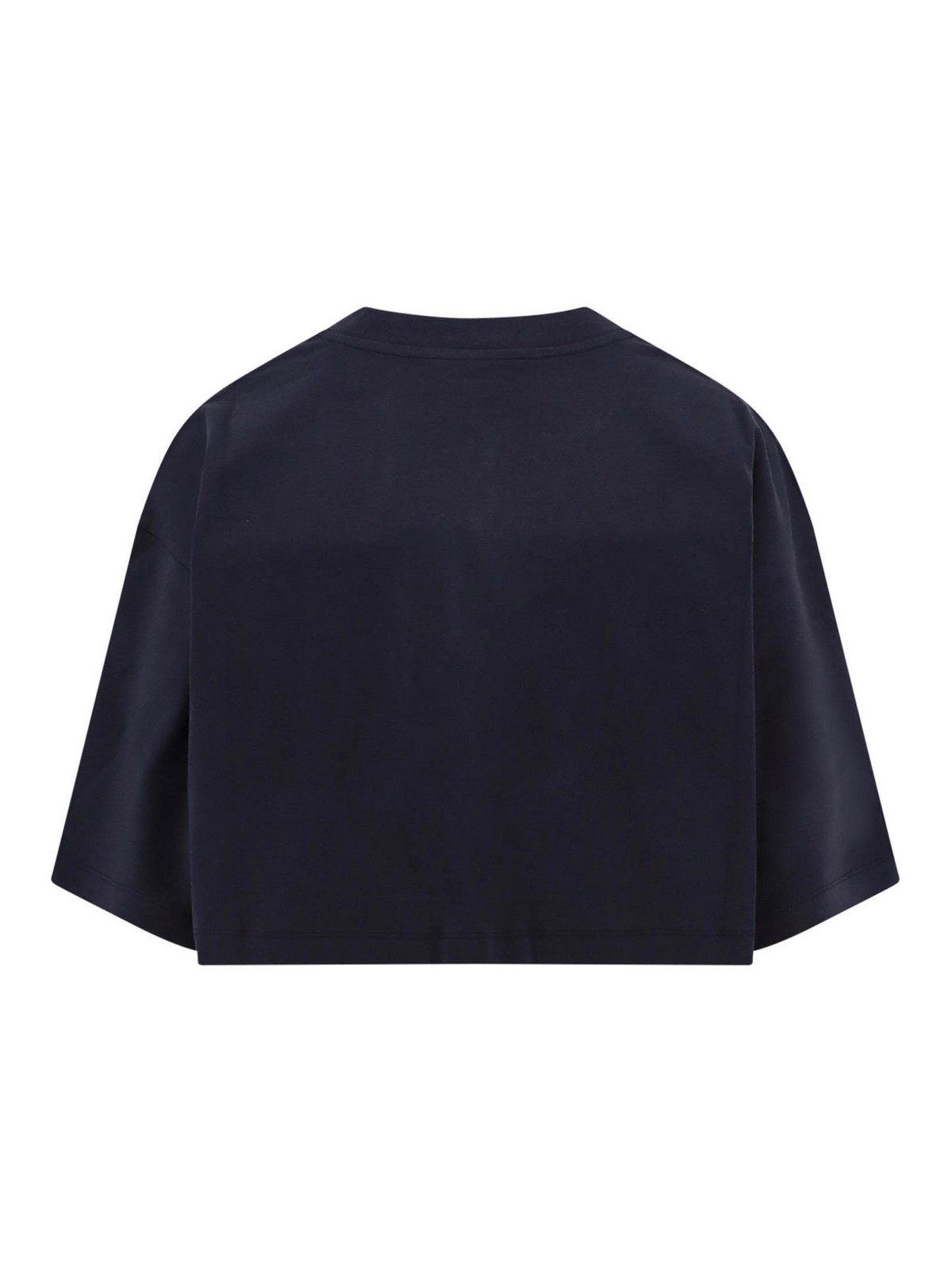 Shop Marni Cotton T-shirt With Frontal Logo In Azul