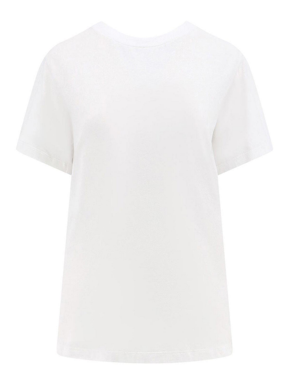 Mm6 Maison Margiela Cotto T-shirt With Back Contrasting Insert In Blanco