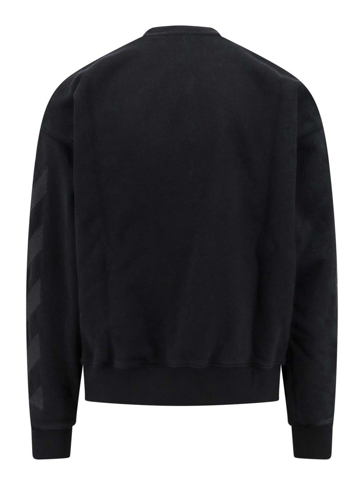 Shop Off-white Cotton Sweatshirt With Frontal Off Logo In Negro