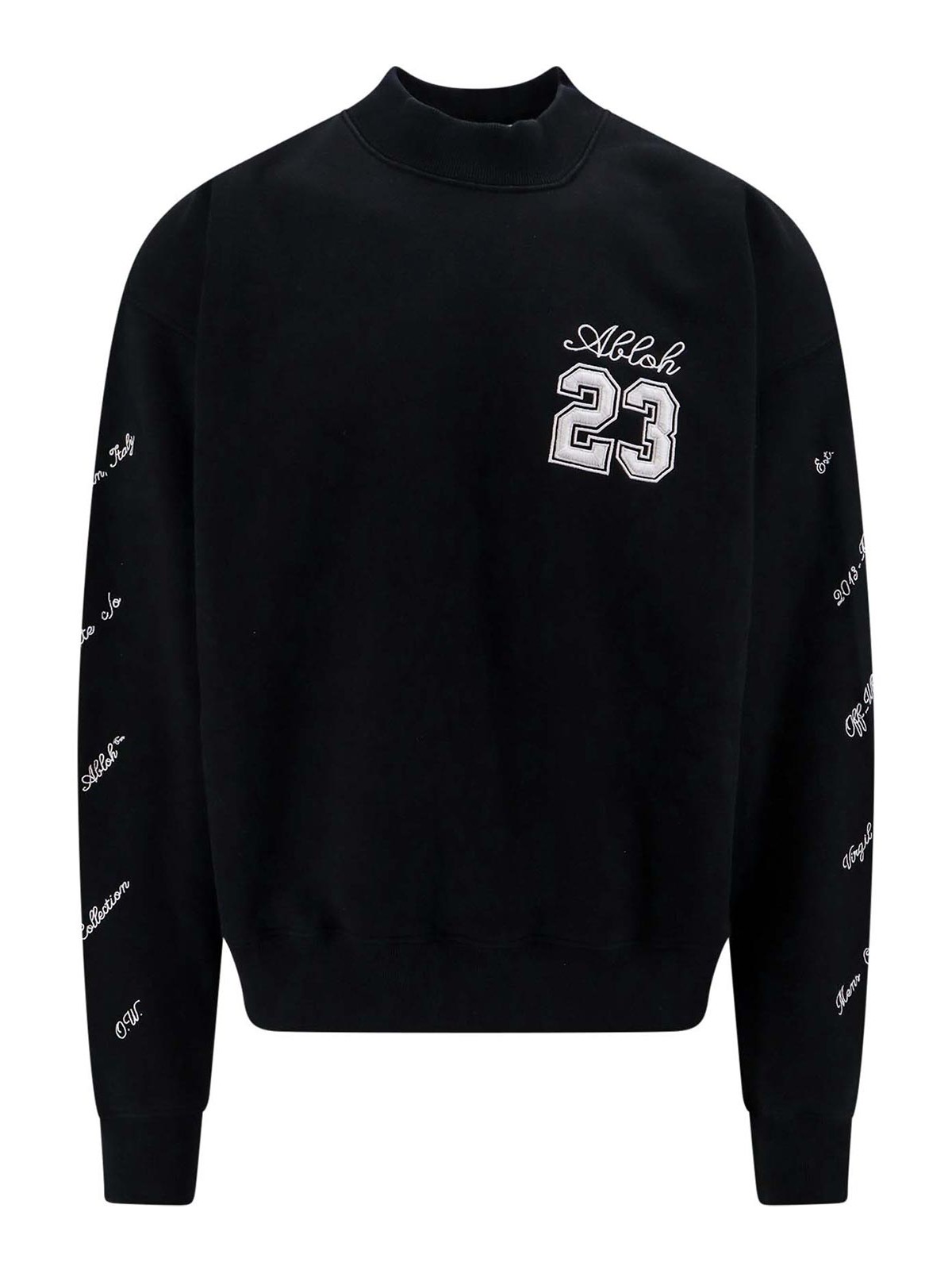 Shop Off-white Skate Cotton Sweatshirt Logo 23 Embroidery In Black