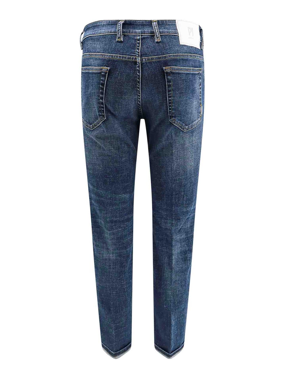 Shop Pt Torino Stretch Cotton Jeans In Blue