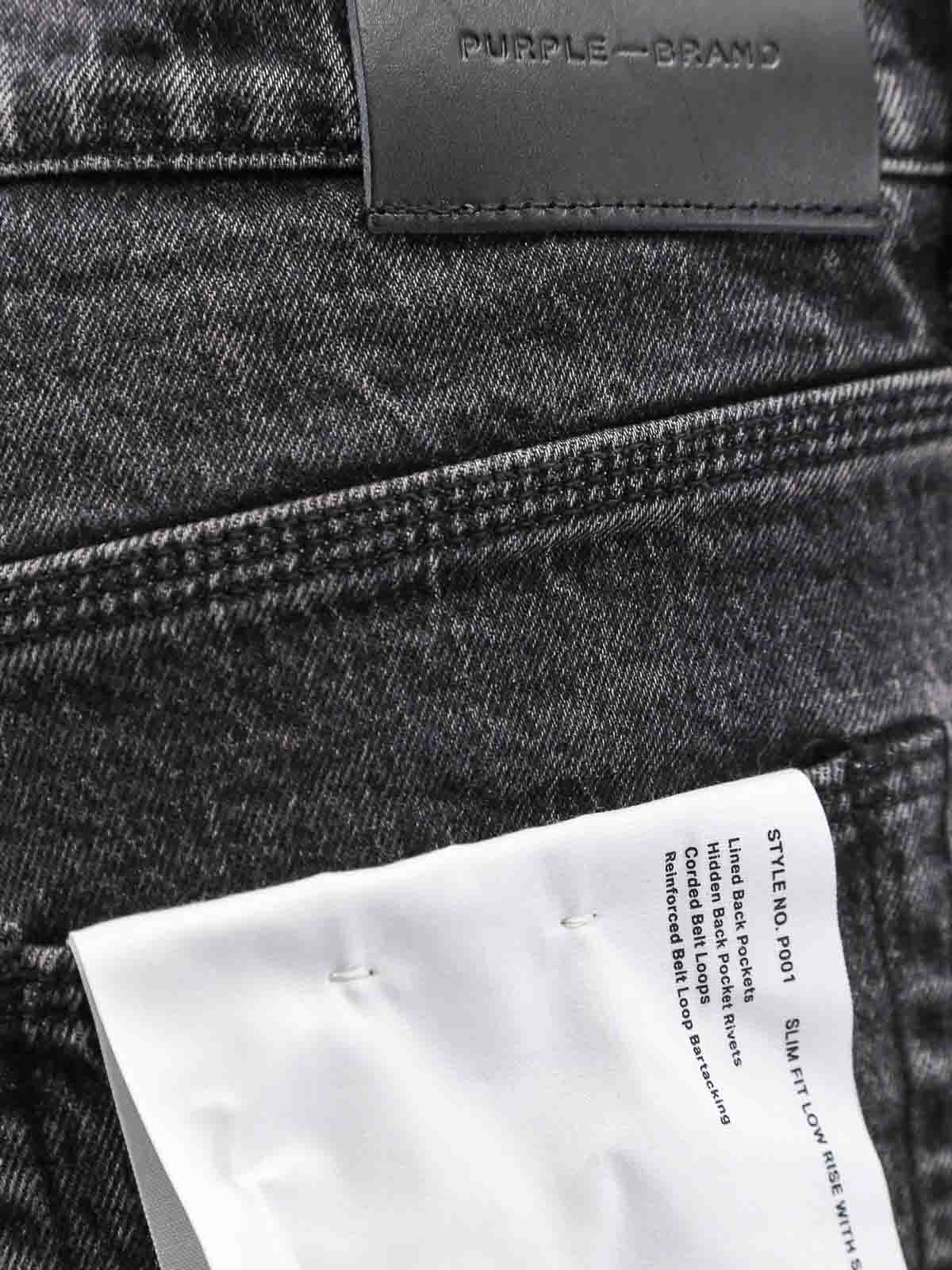Shop Purple Brand Slim Fit Black Denim Trouser In Negro