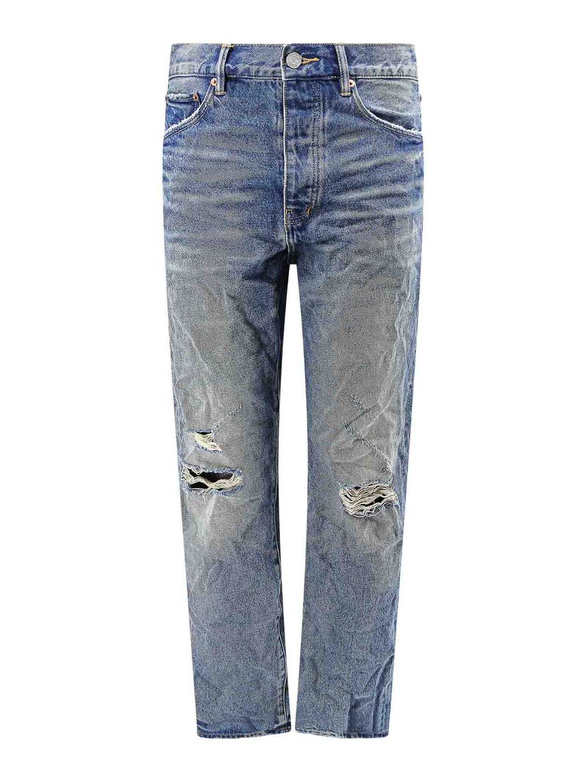 Shop Purple Brand Mid Rise Jeans In Azul