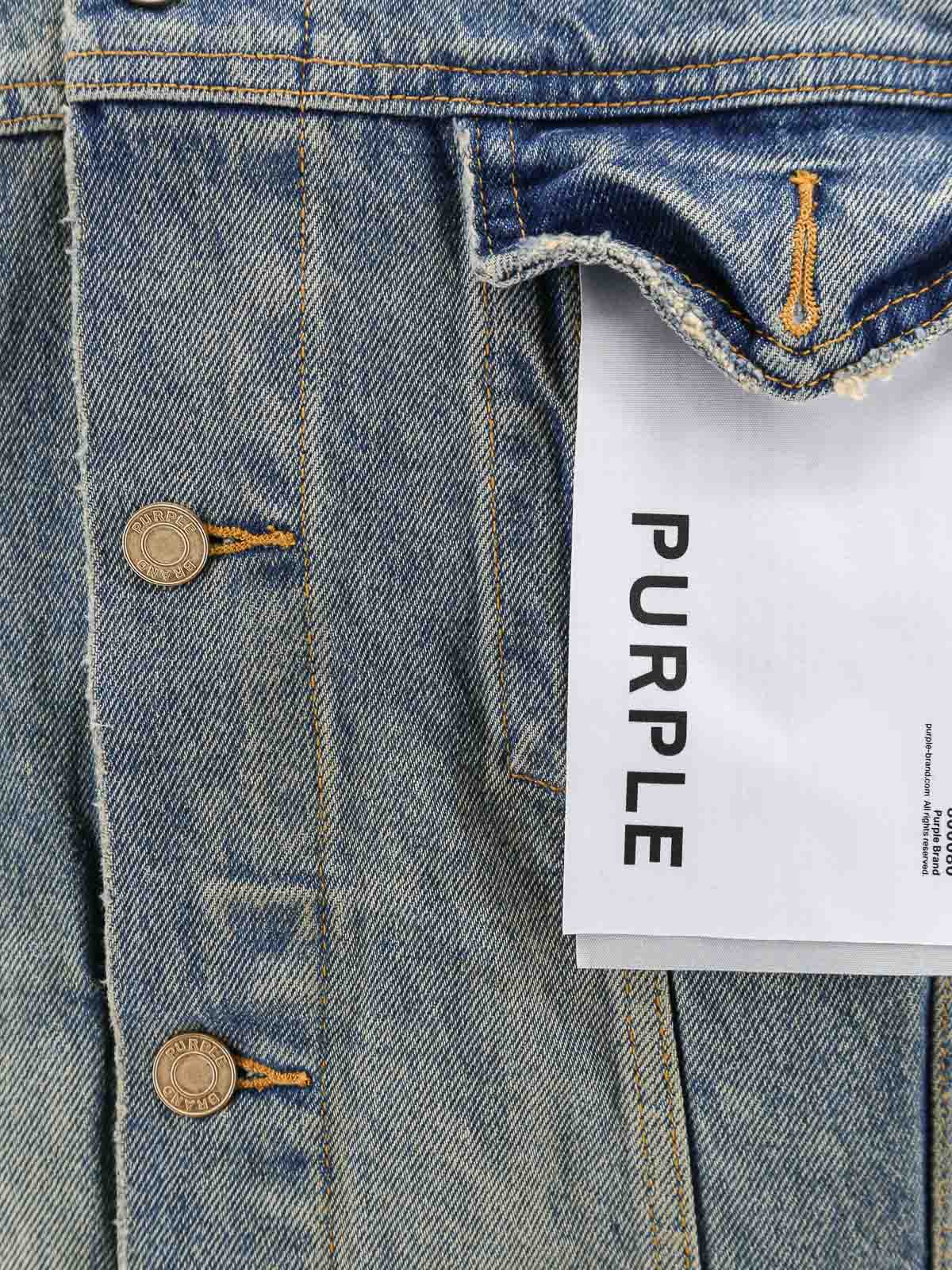 Shop Purple Brand Oversize Denim Jacket In Azul