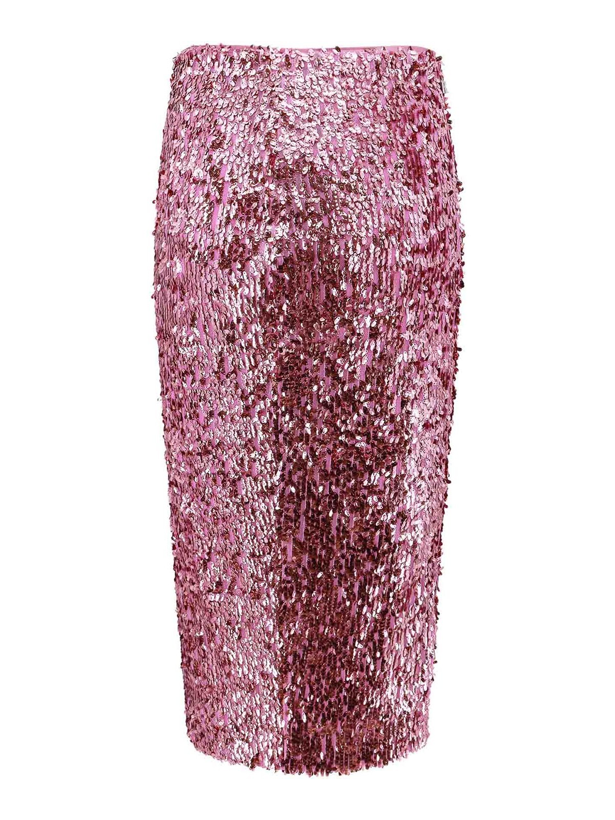 Shop Rotate Birger Christensen Skirt With All-over Sequins In Pink