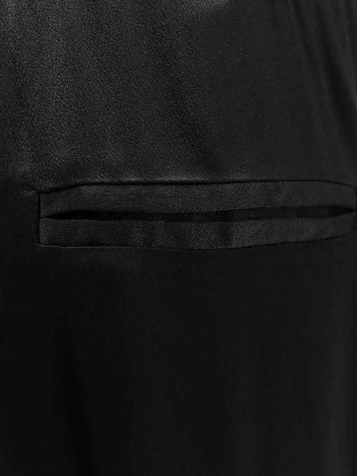 Shop Semicouture Silk Blend Trouser In Black