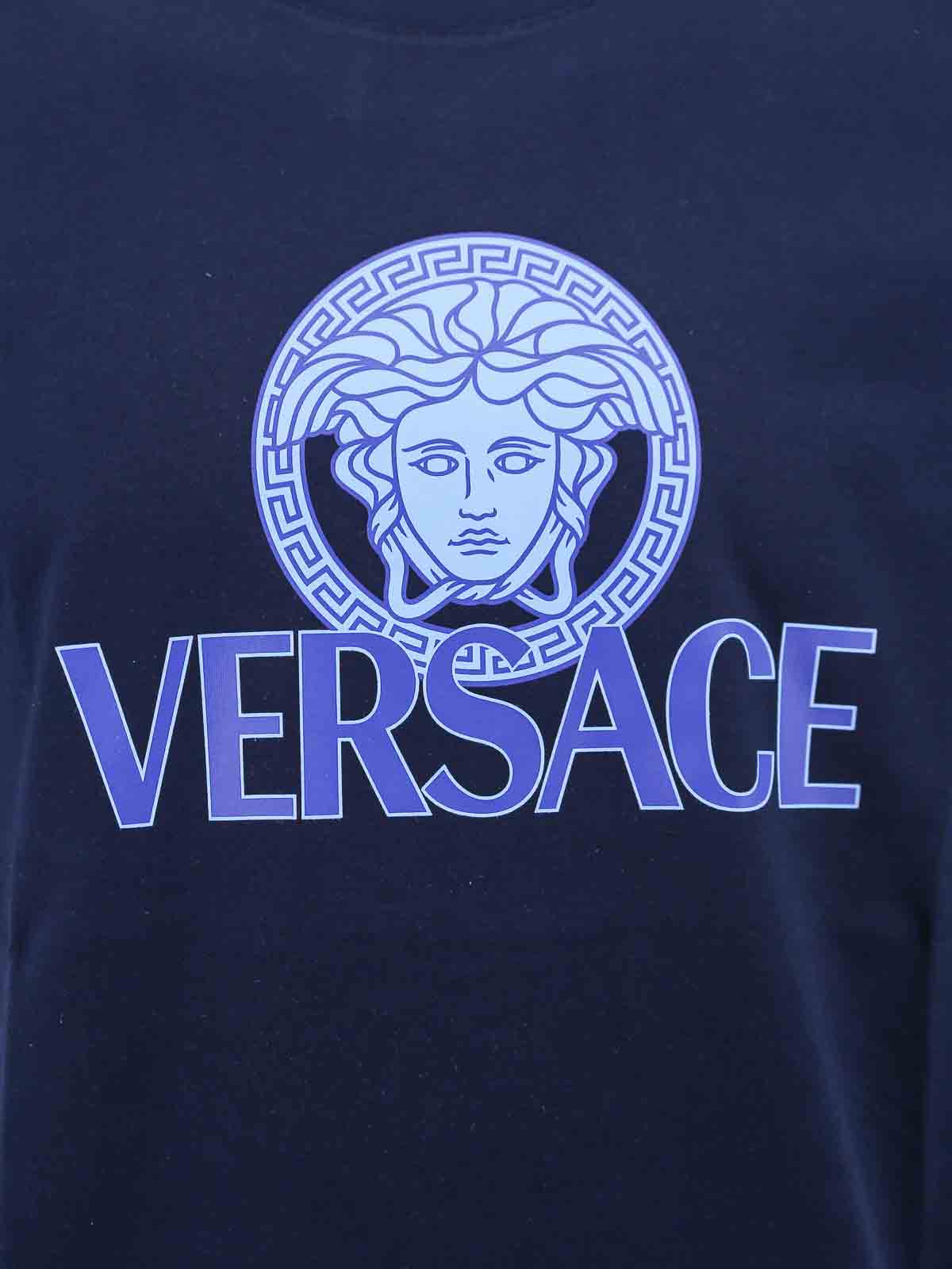 Shop Versace Camiseta - Azul In Blue