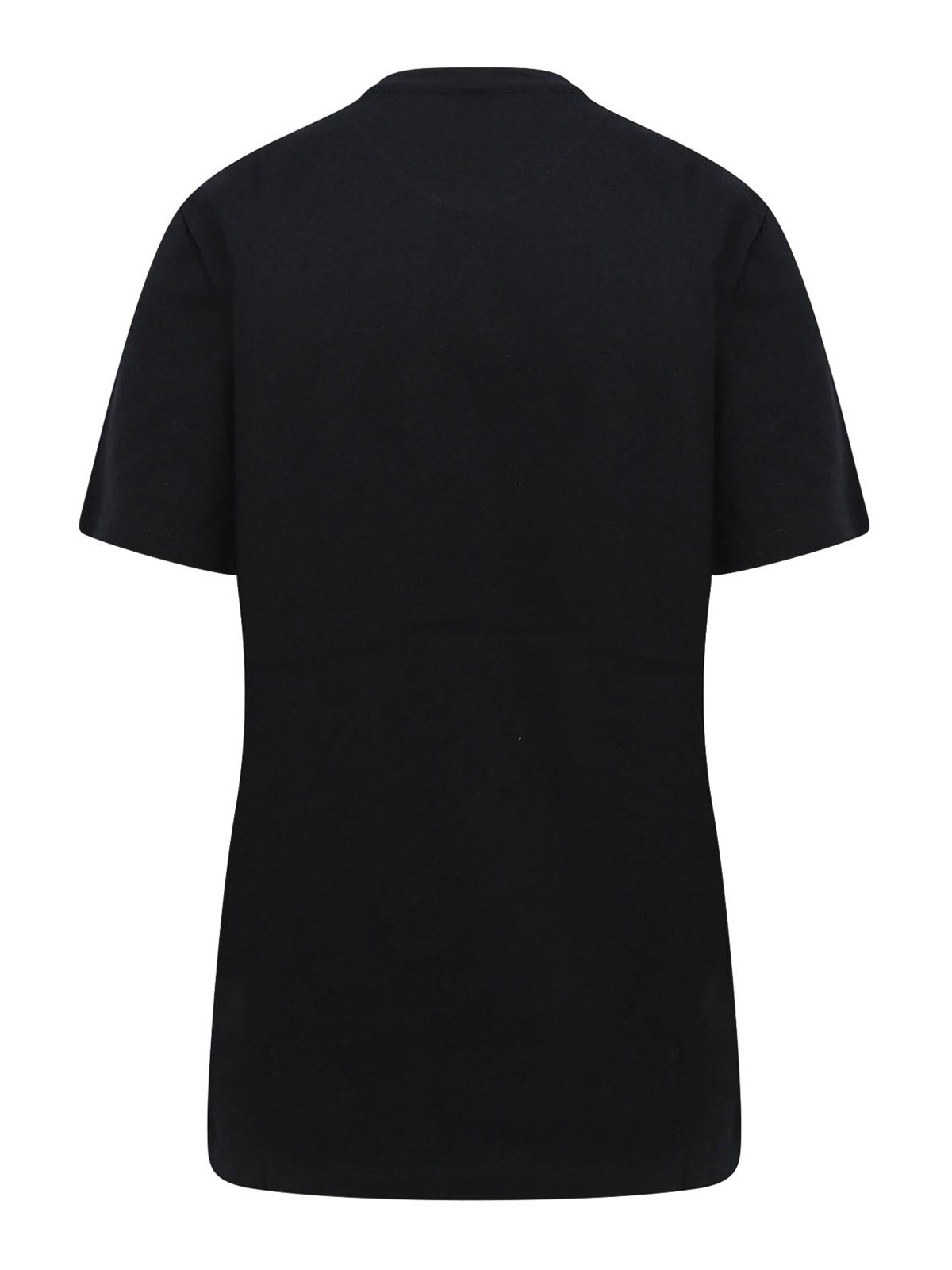 Shop Versace Cotton T-shirt With Logo Print In Black