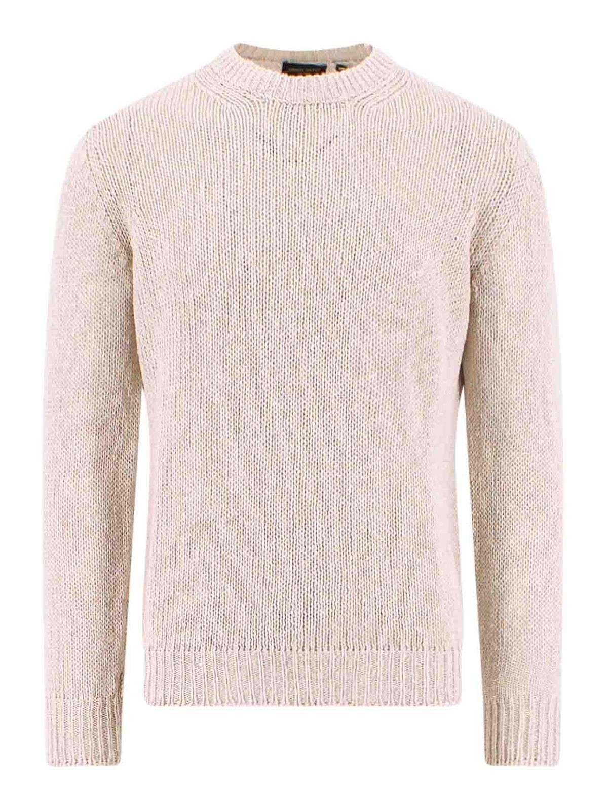 Shop Roberto Collina Cotton And Linen Sweater In Beige
