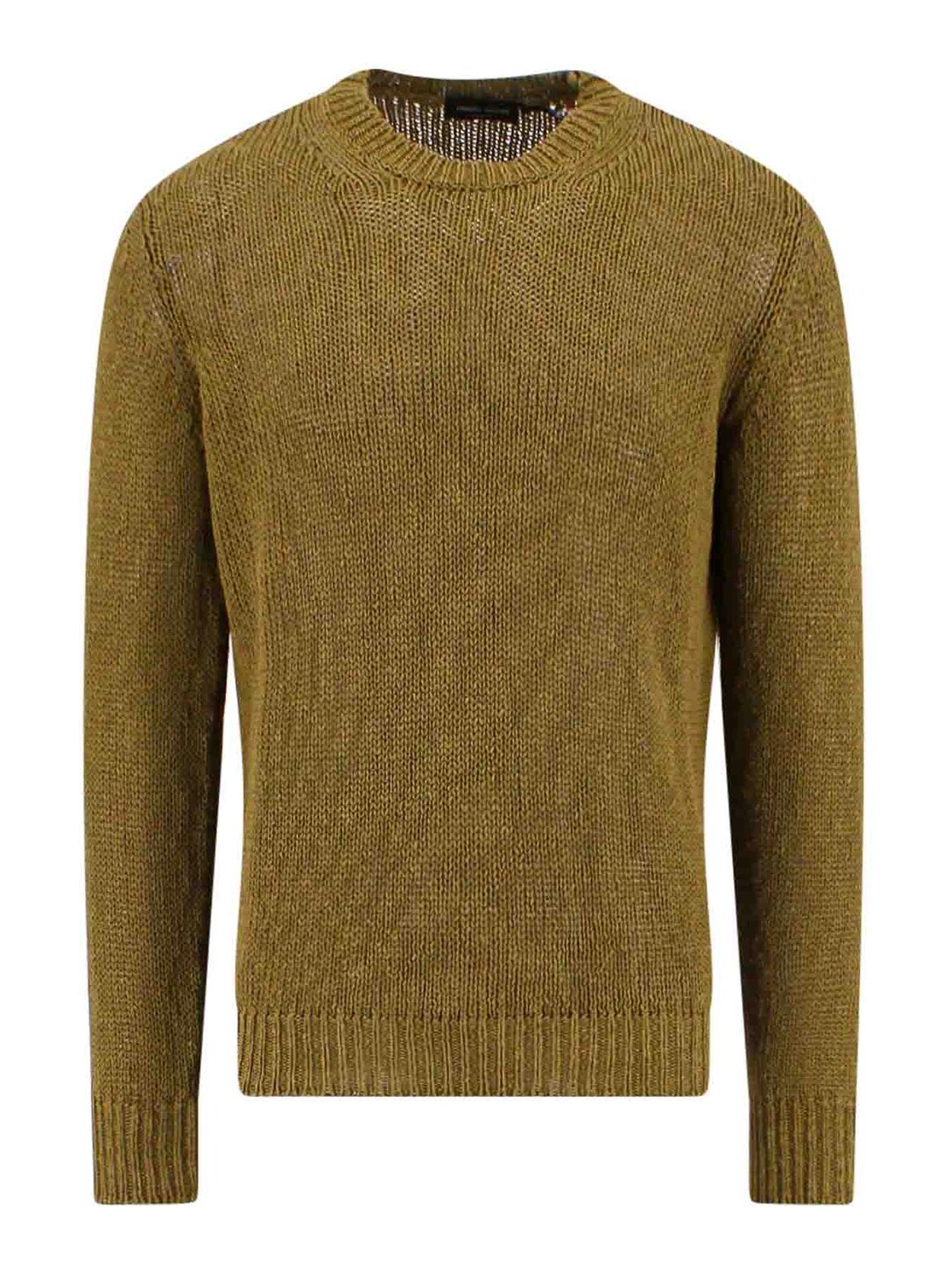 Roberto Collina Cotton And Linen Sweater In Green