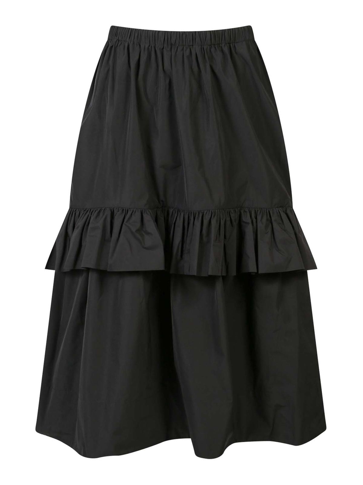 Shop Ulla Johnson Taffeta Skirt In Black