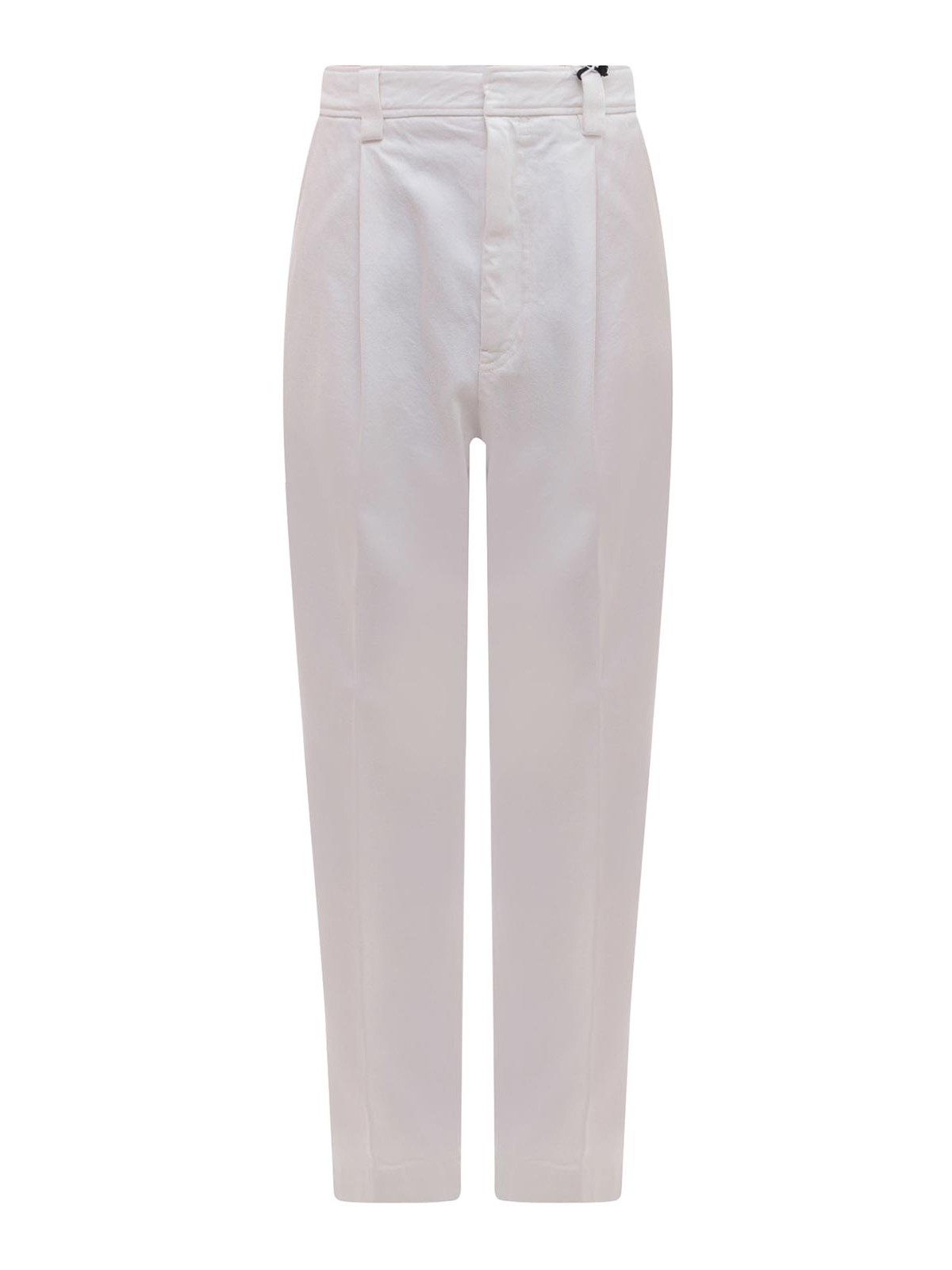 ZEGNA WHITE CANVAS TROUSER