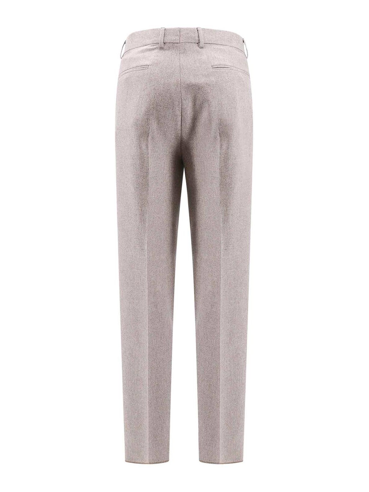 Shop Zegna Wool Trouser In Grey