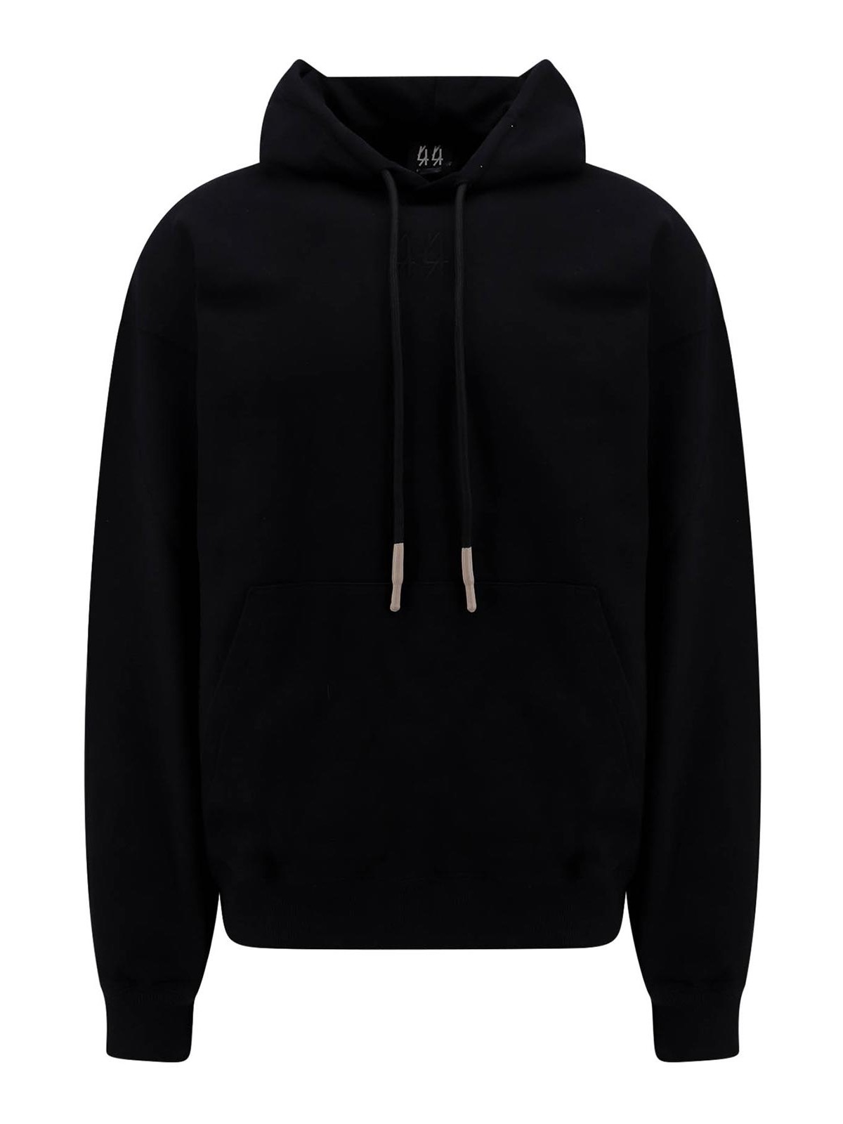 44 Label Group Logo-embroidered Cotton Sweatshirt In Black