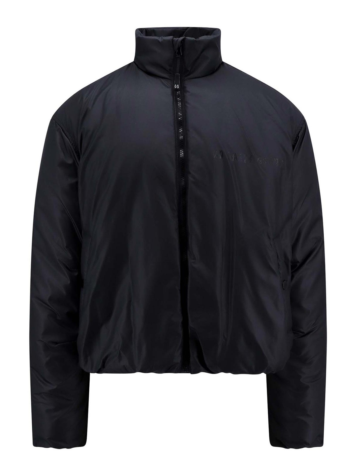 Shop 44 Label Group Padded Nylon Jacket With Logo Print In Black