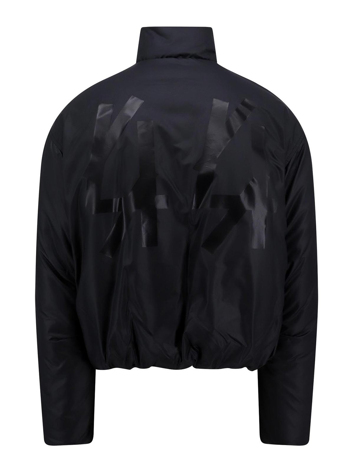 Shop 44 Label Group Padded Nylon Jacket With Logo Print In Black