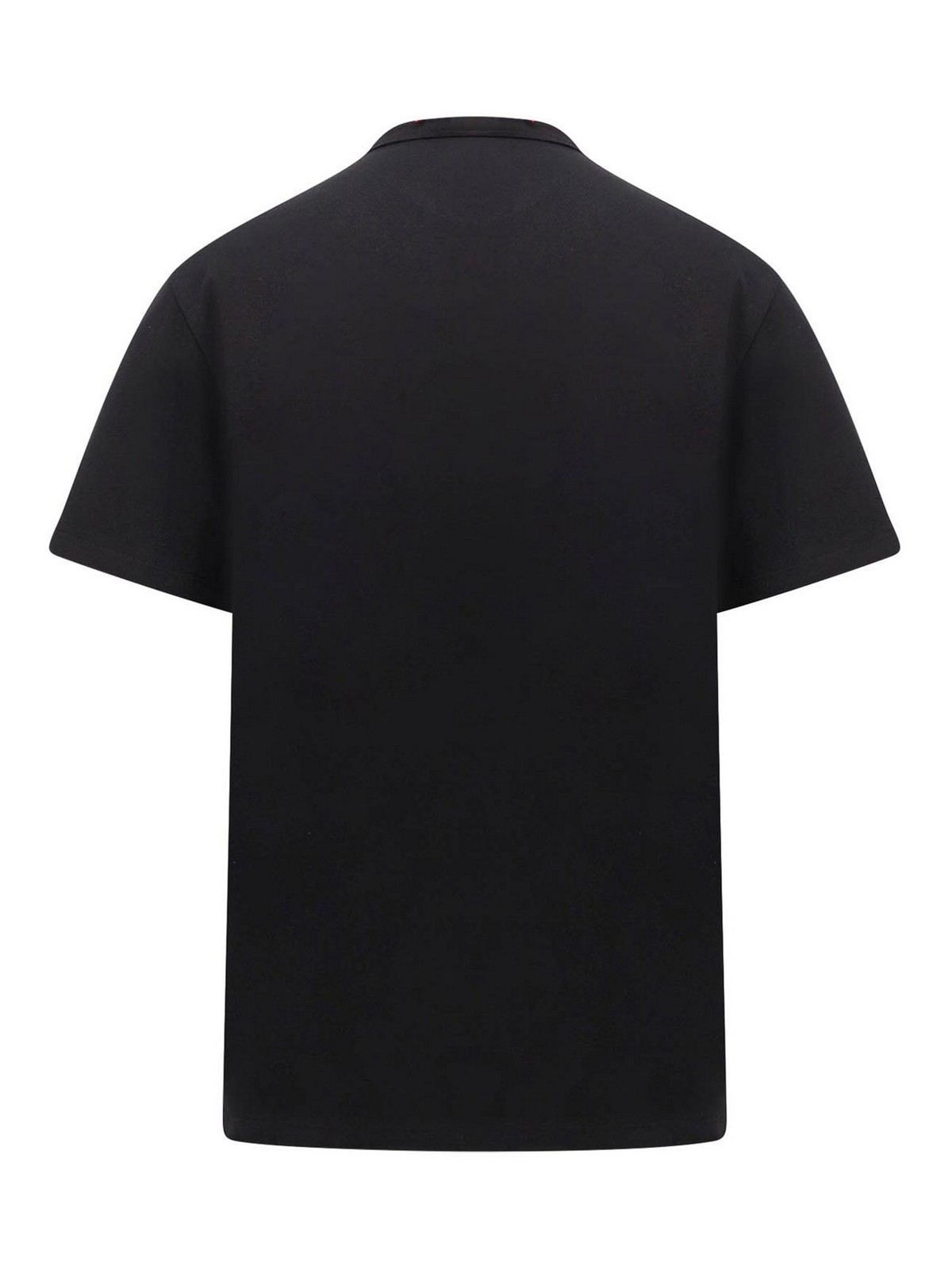 Shop Alexander Mcqueen Cotton T-shirt With Reflected Skull Print In Black