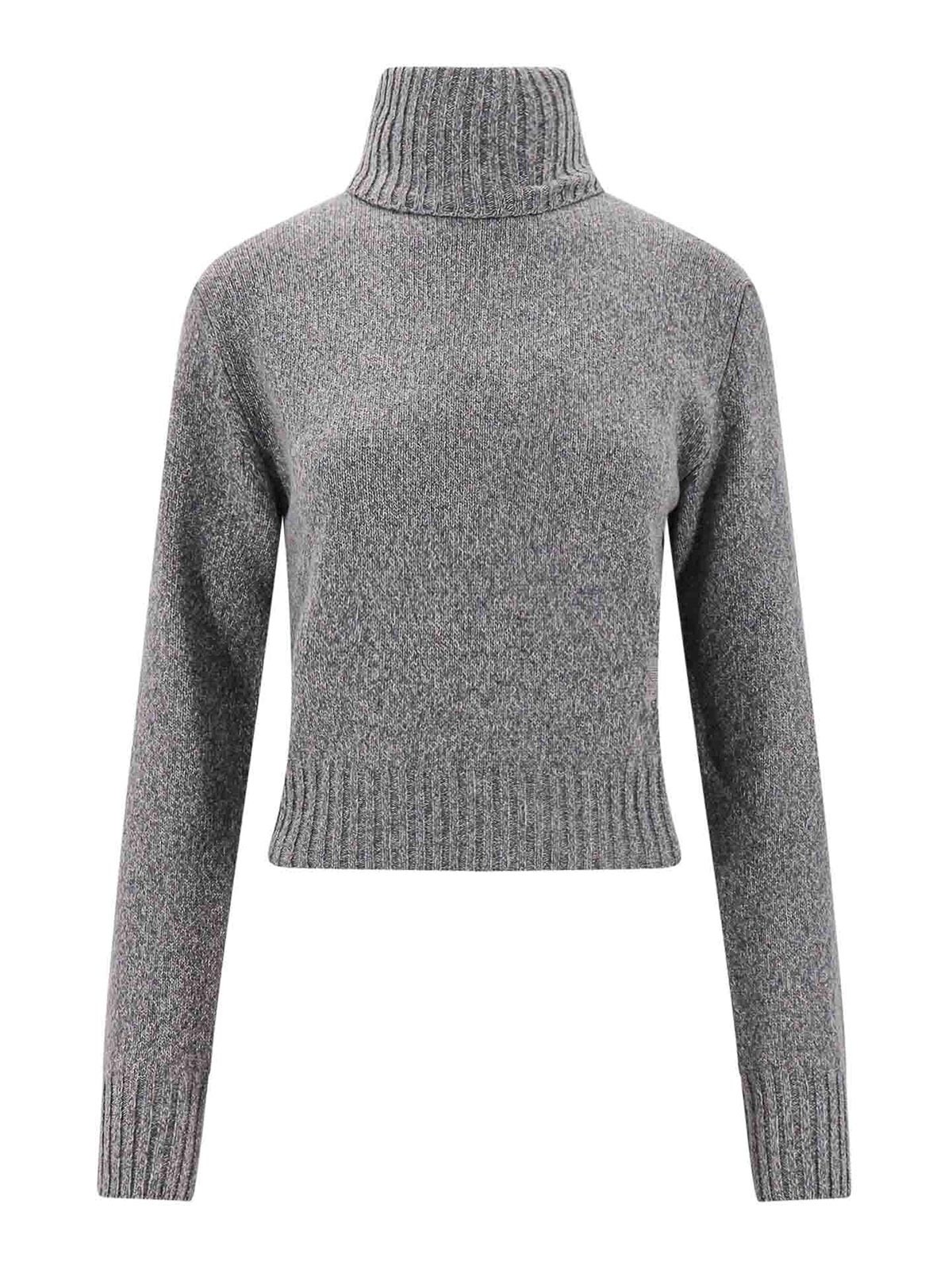 Shop Ami Alexandre Mattiussi Cashmere And Wool Sweater In Gris