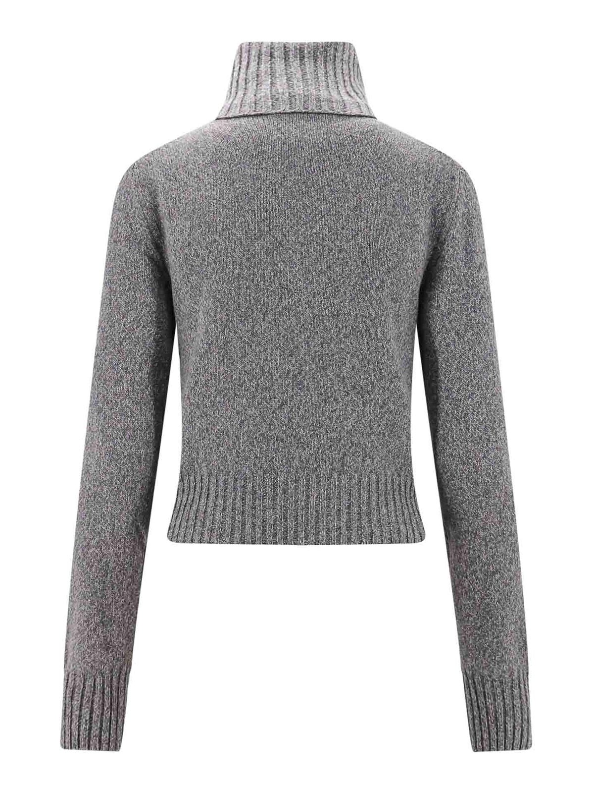 Shop Ami Alexandre Mattiussi Cashmere And Wool Sweater In Gris