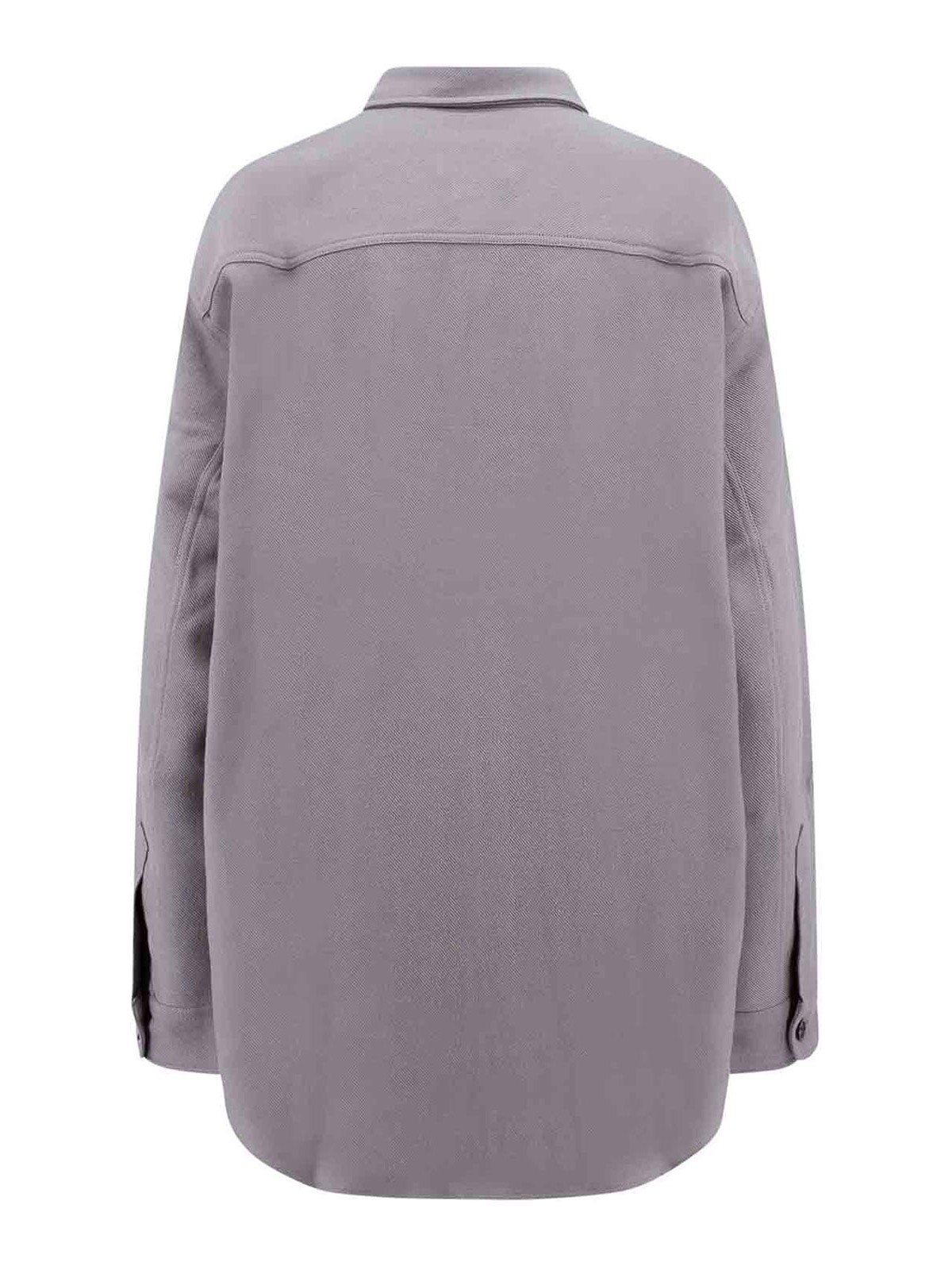 Shop Ami Alexandre Mattiussi Virgin Wool Shirt In Grey