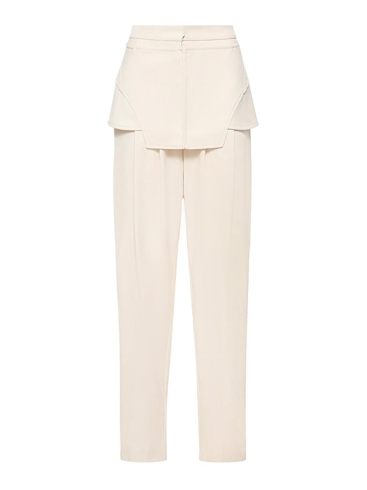 Andreädamo Panelled Casual Trousers In Beige