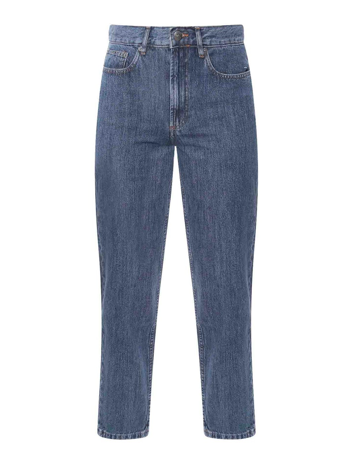 Shop Apc Five Pockets Jeans In Blue