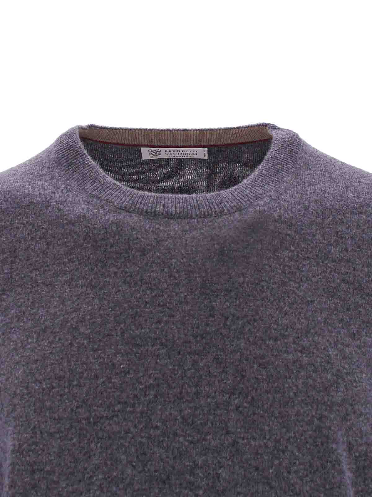 Shop Brunello Cucinelli Cashmere Sweater In Grey