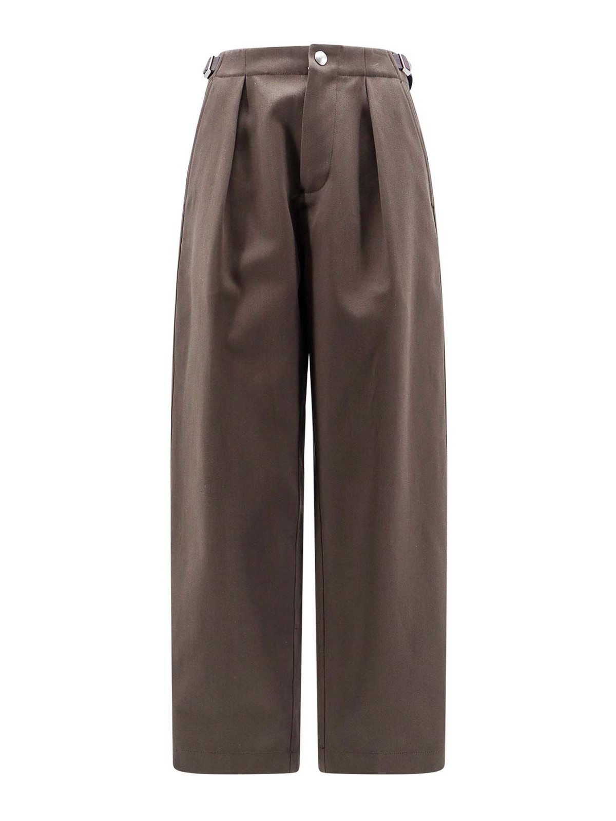 Burberry Adjustable Strap Trousers In Green