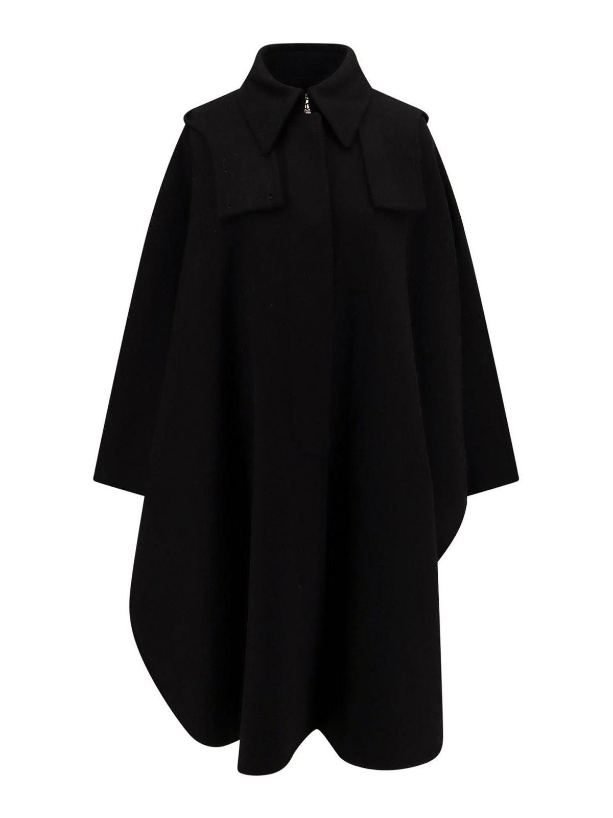 Chloé Wool And Cashmere Cape In Negro