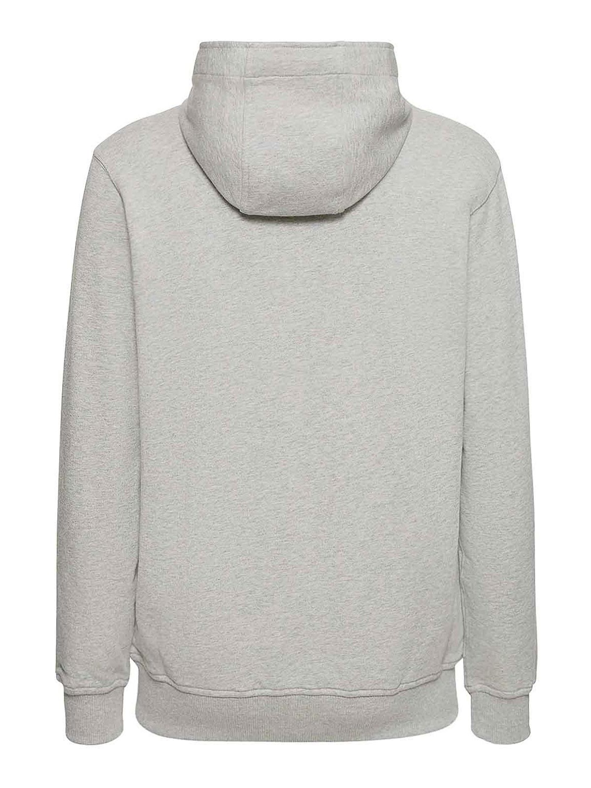 Shop Comme Des Garçons Shirt Cotton Sweatshirt With Lacoste Frontal Patch In Grey