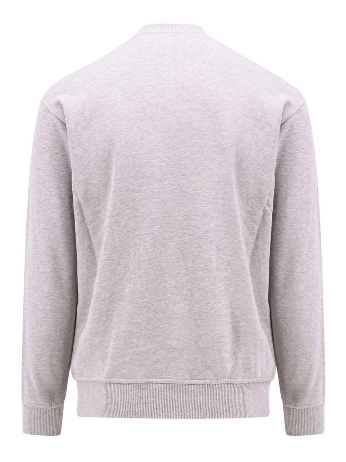 Shop Comme Des Garçons Shirt Cotton Sweatshirt With Frontal Lacoste Patch In Grey