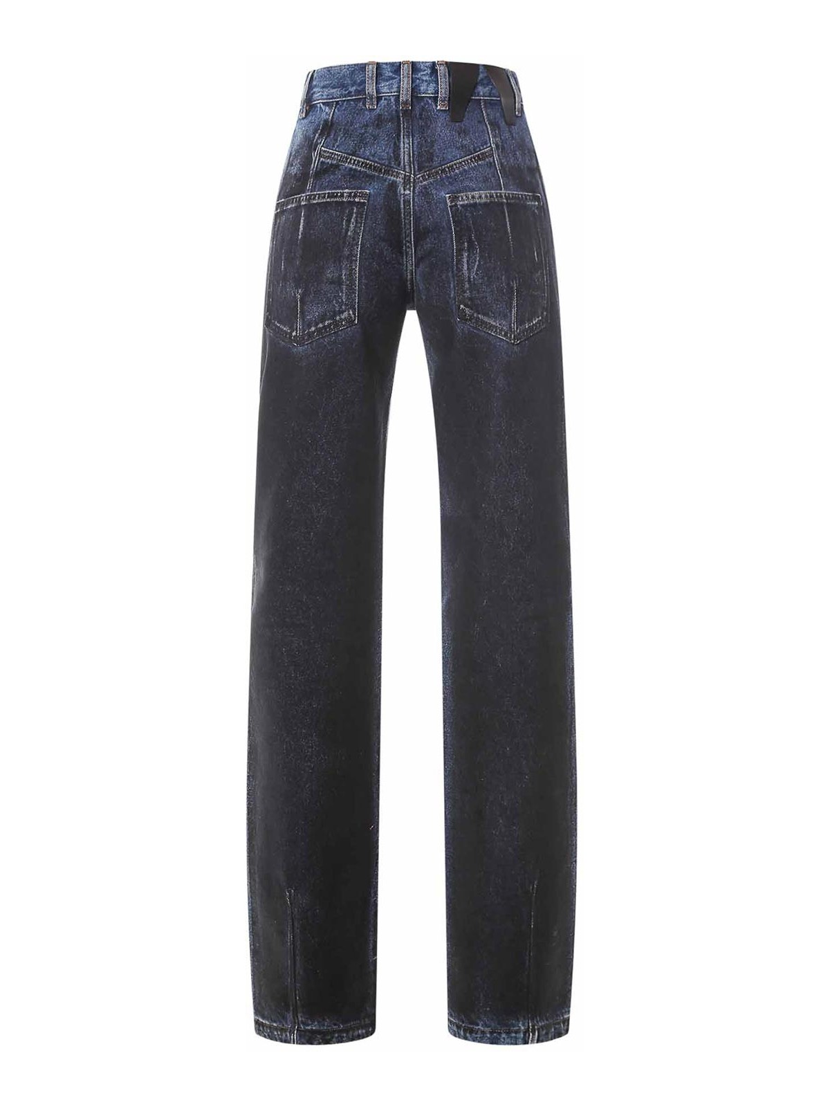 Shop Darkpark Jeans With Black Detail In Azul