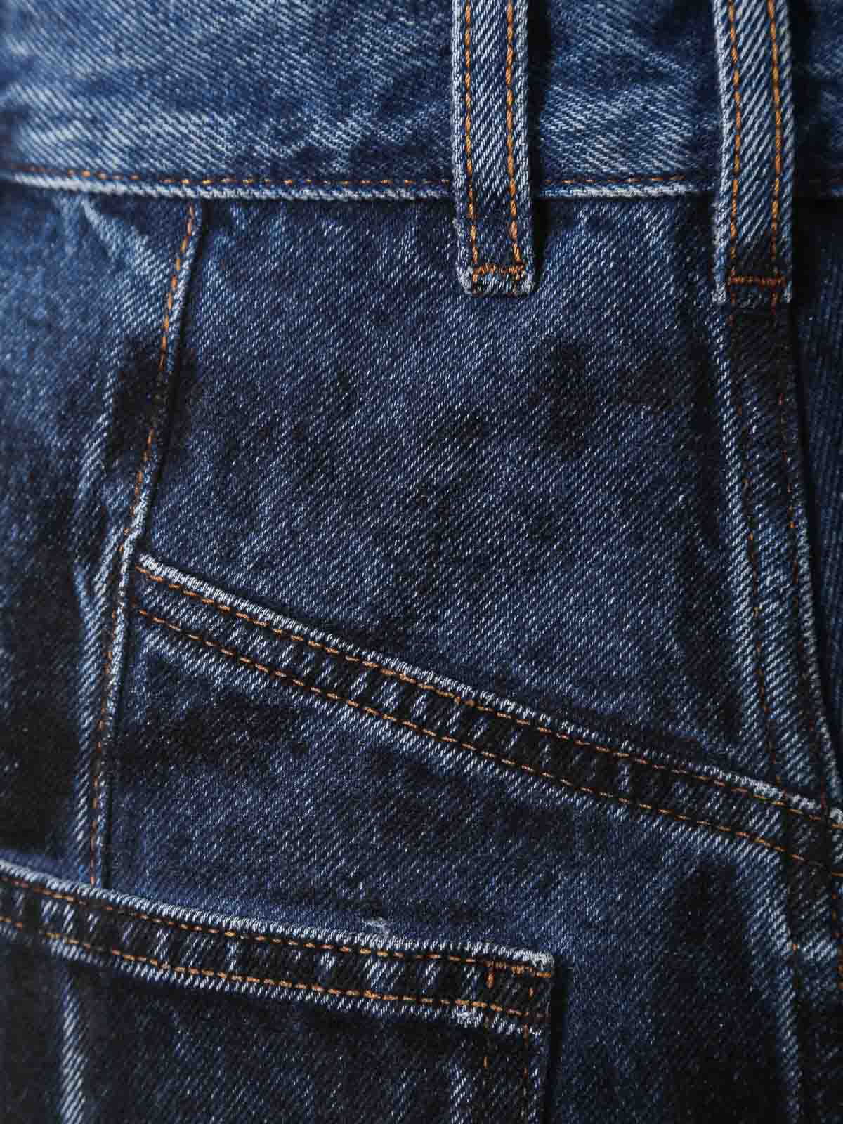Shop Darkpark Jeans With Black Detail In Azul
