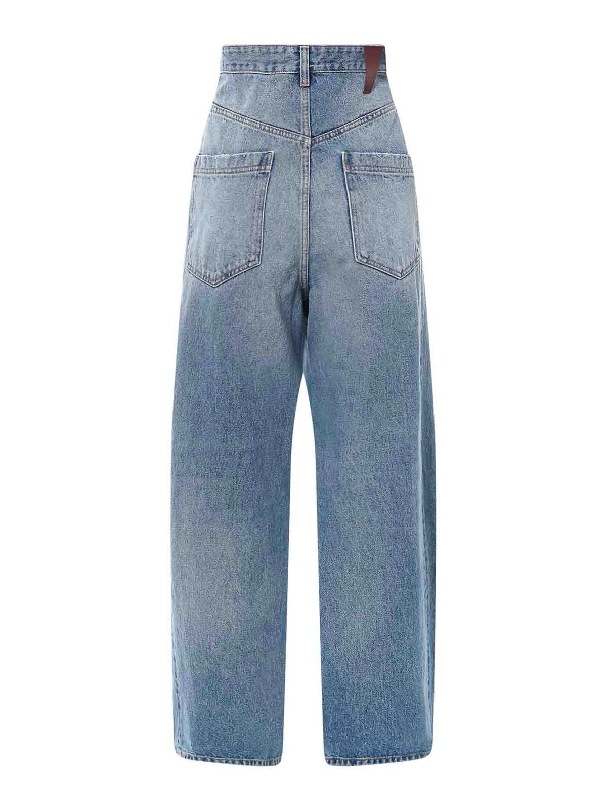 Shop Darkpark Oversize Jeans With Wide Leg In Blue