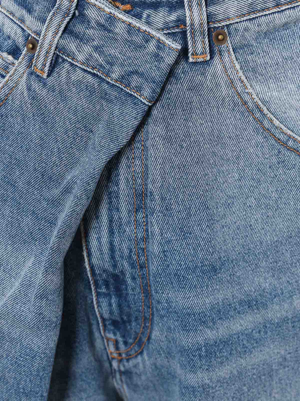 Shop Darkpark Oversize Jeans With Wide Leg In Blue