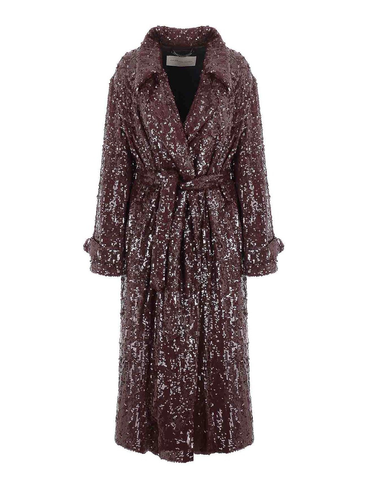 Short coats Dries Van Noten - Coat with all-over sequins ...