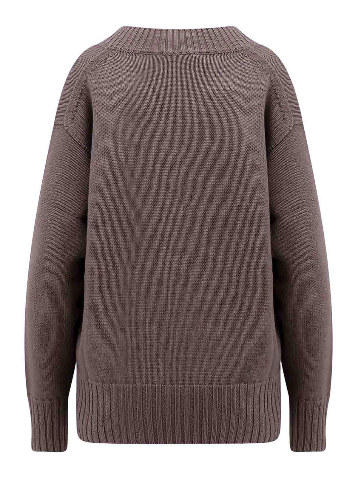 Shop Drumohr Extrafine Merino Wool Sweater In Beige