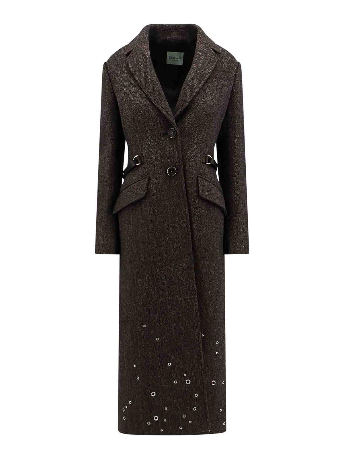 Shop Durazzi Milano Tailored Virgin Wool And Cotton Coat In Gris