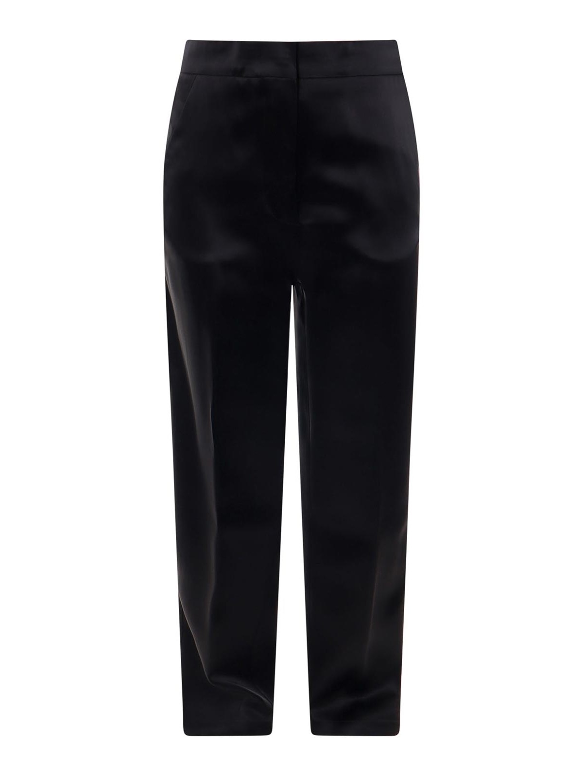 Shop Erika Cavallini Viscose Blend Trouser In Negro