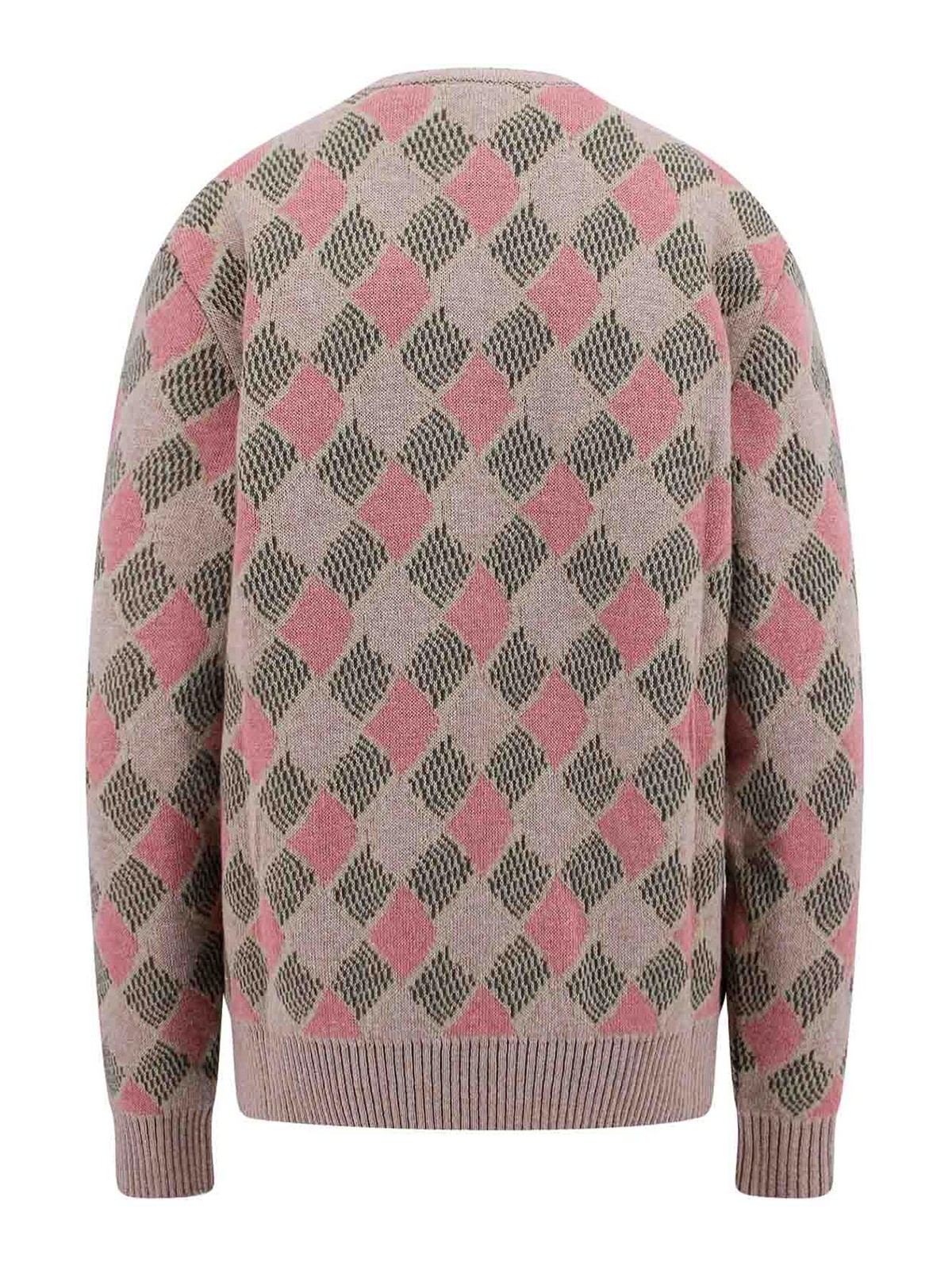 Shop Etro Wool Sweater With Embossed Iconic Embroidery In Multicolour
