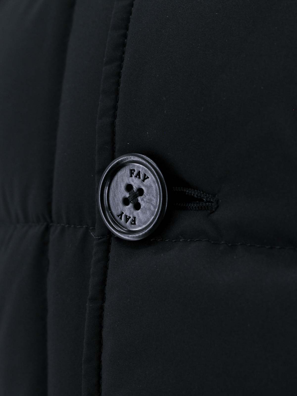 Shop Fay Padded Quilted Nylon Jacket Logo Patch In Black