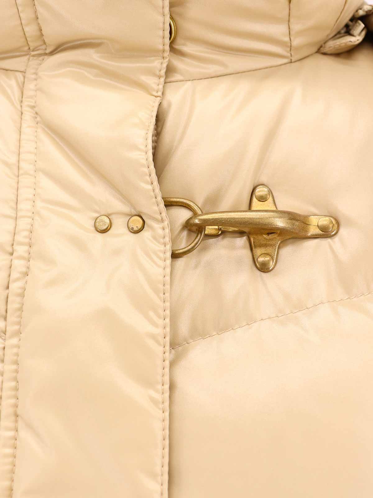 Shop Fay Padded And Quilted Jacket With Metal Hook In Beis