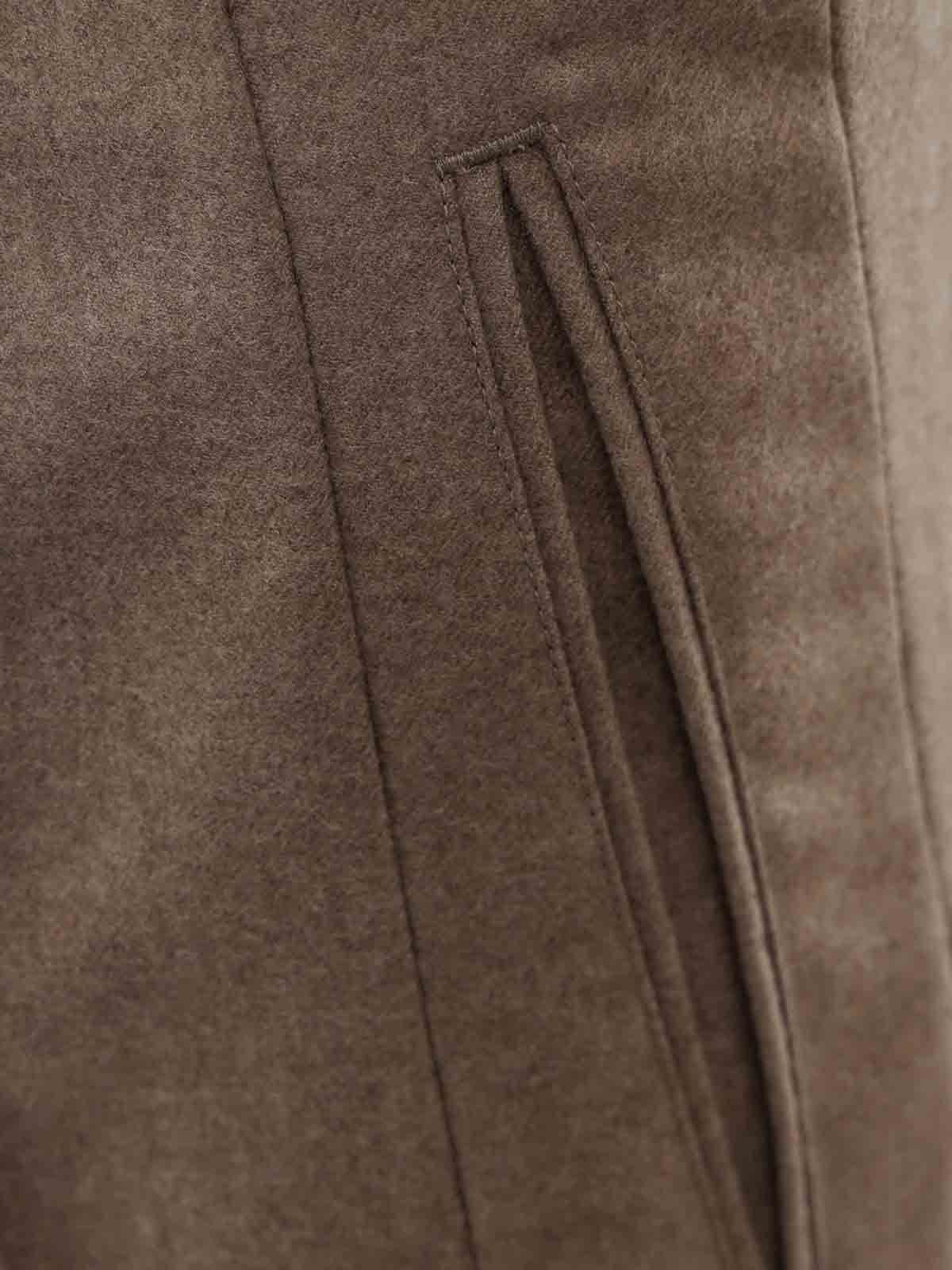 Shop Giorgio Armani Cashmere Trouser In Beige