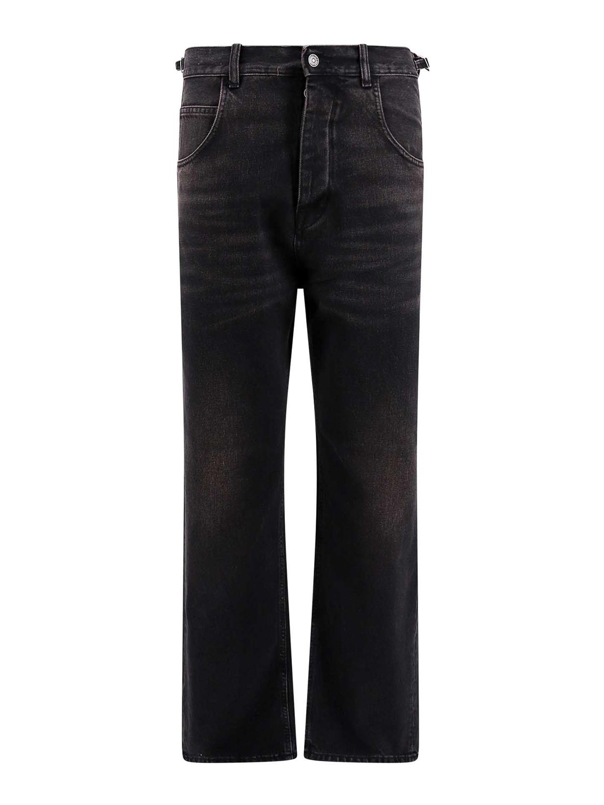 Shop Haikure Cotton Trouser With Lateral Straps In Black