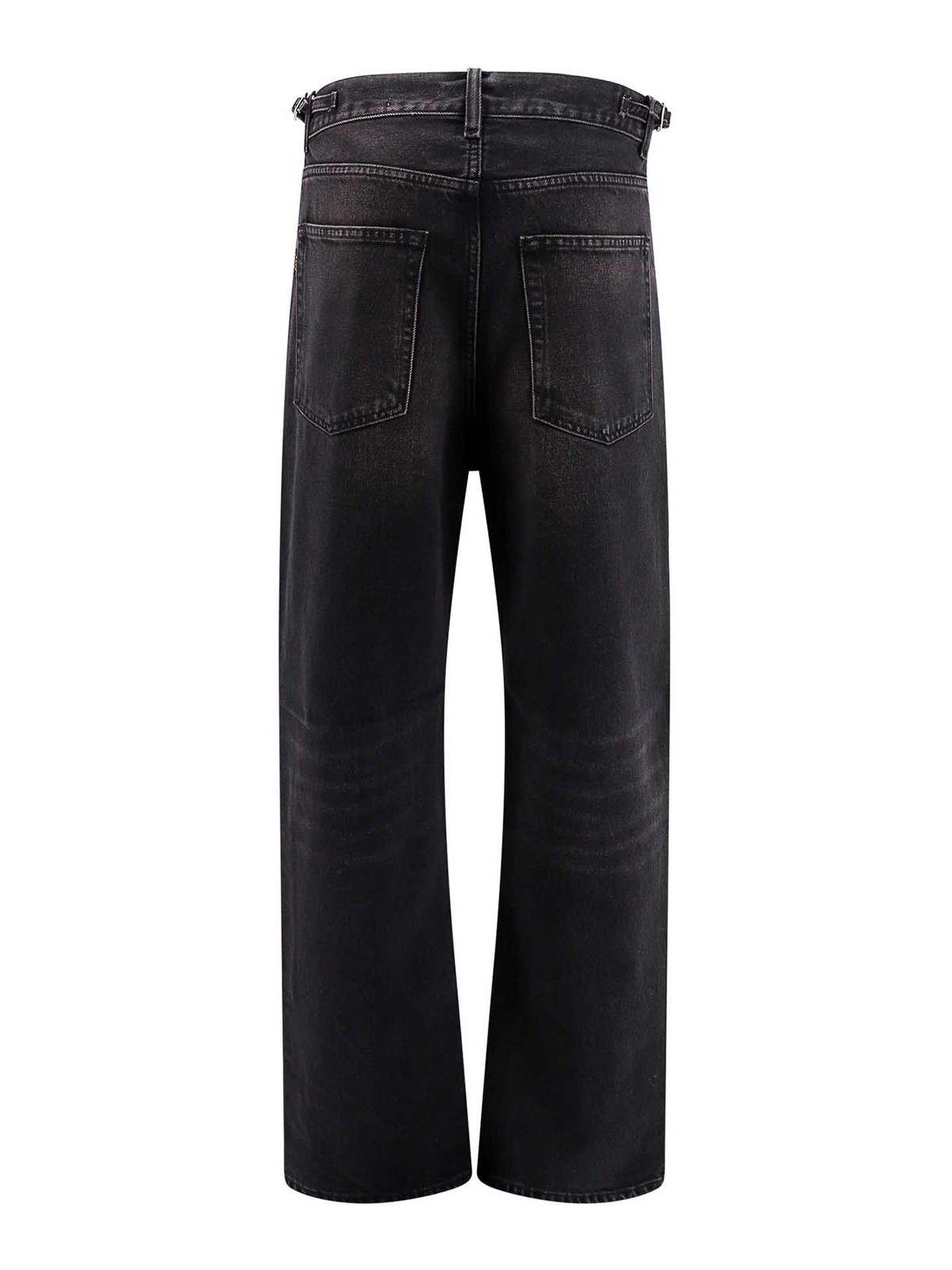 Shop Haikure Cotton Trouser With Lateral Straps In Black