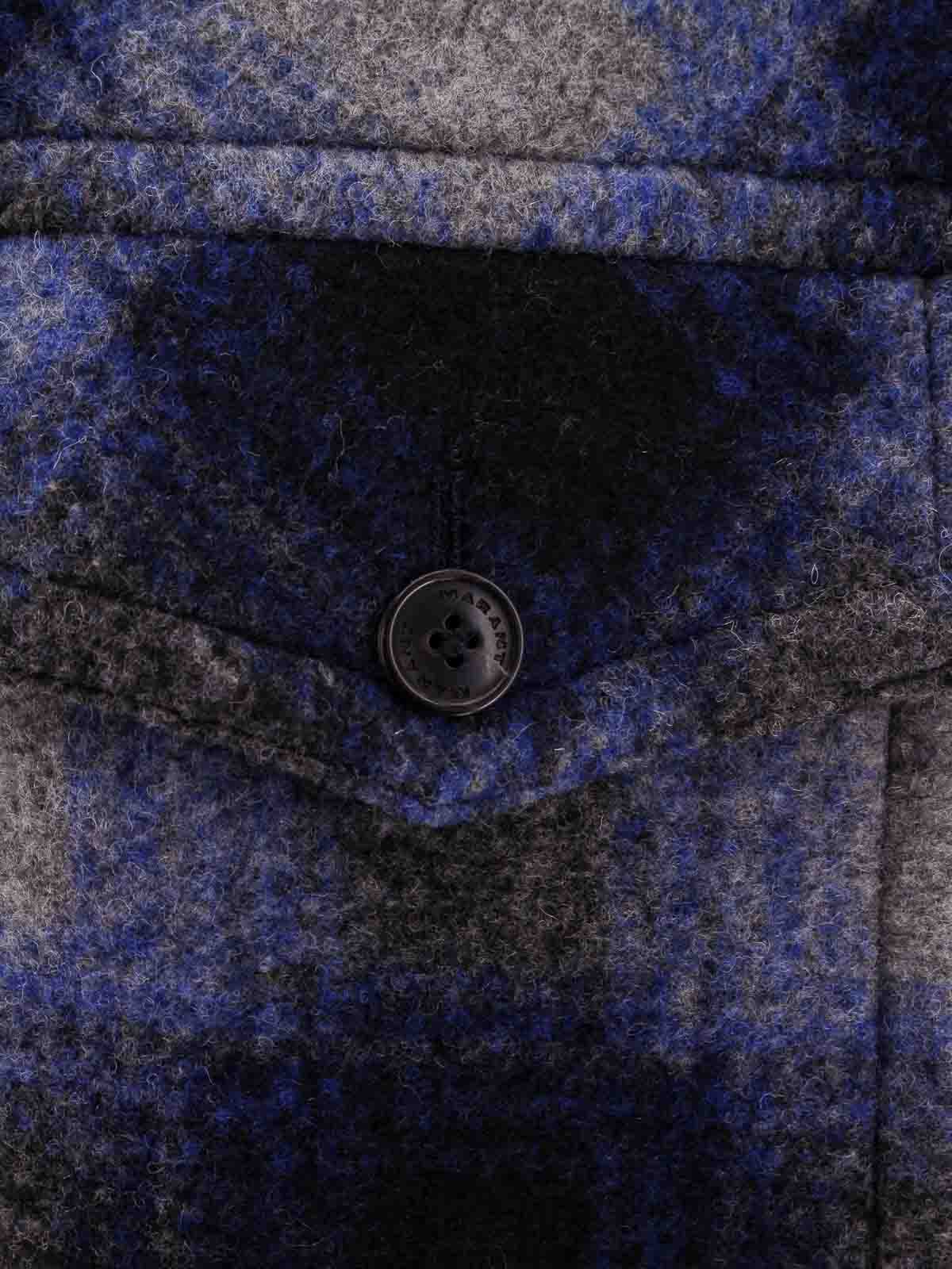 Shop Isabel Marant Sleeveless Jacket With Tartan Motif In Azul