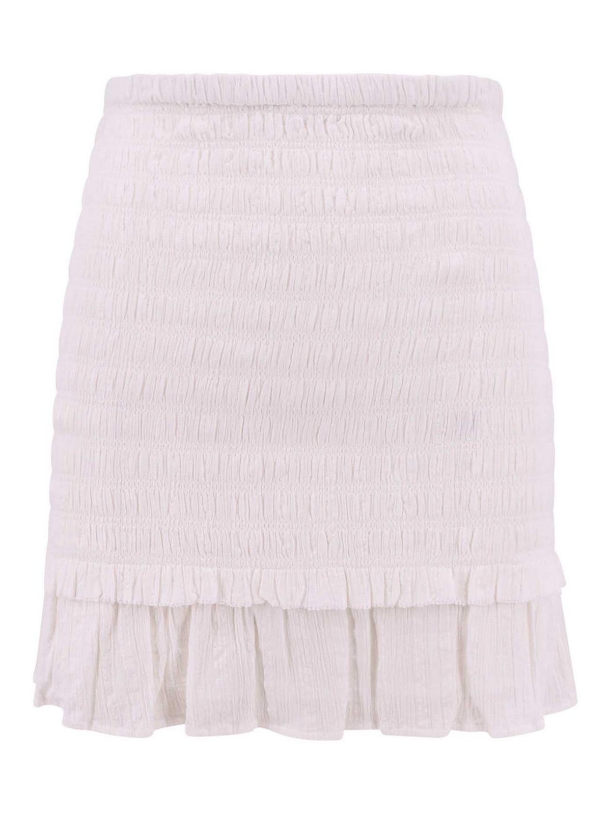 Shop Isabel Marant Cotton And Viscose Skirt In White