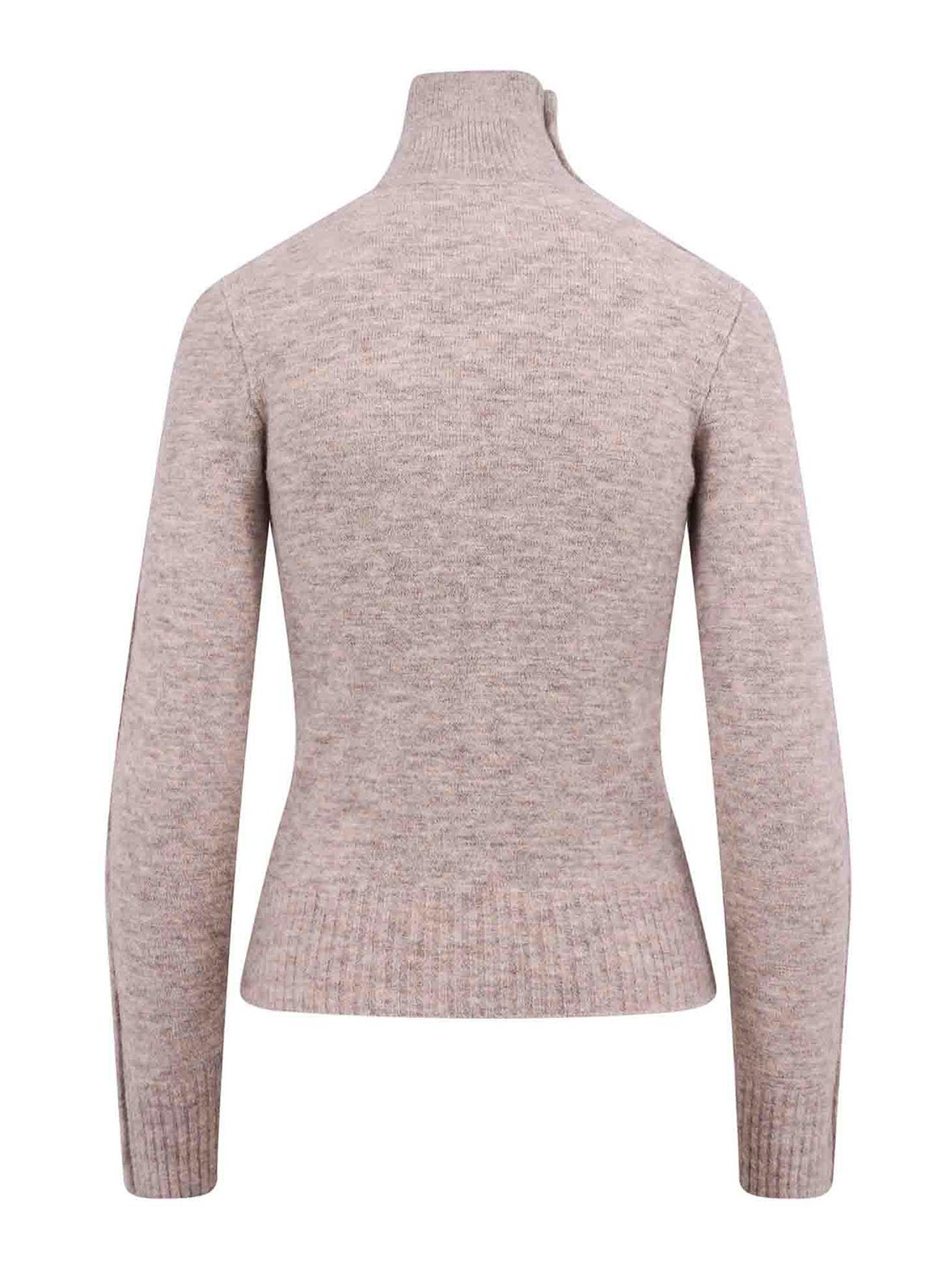 Shop Isabel Marant Alpaca Blend Sweater With Metal Buttons In Beige